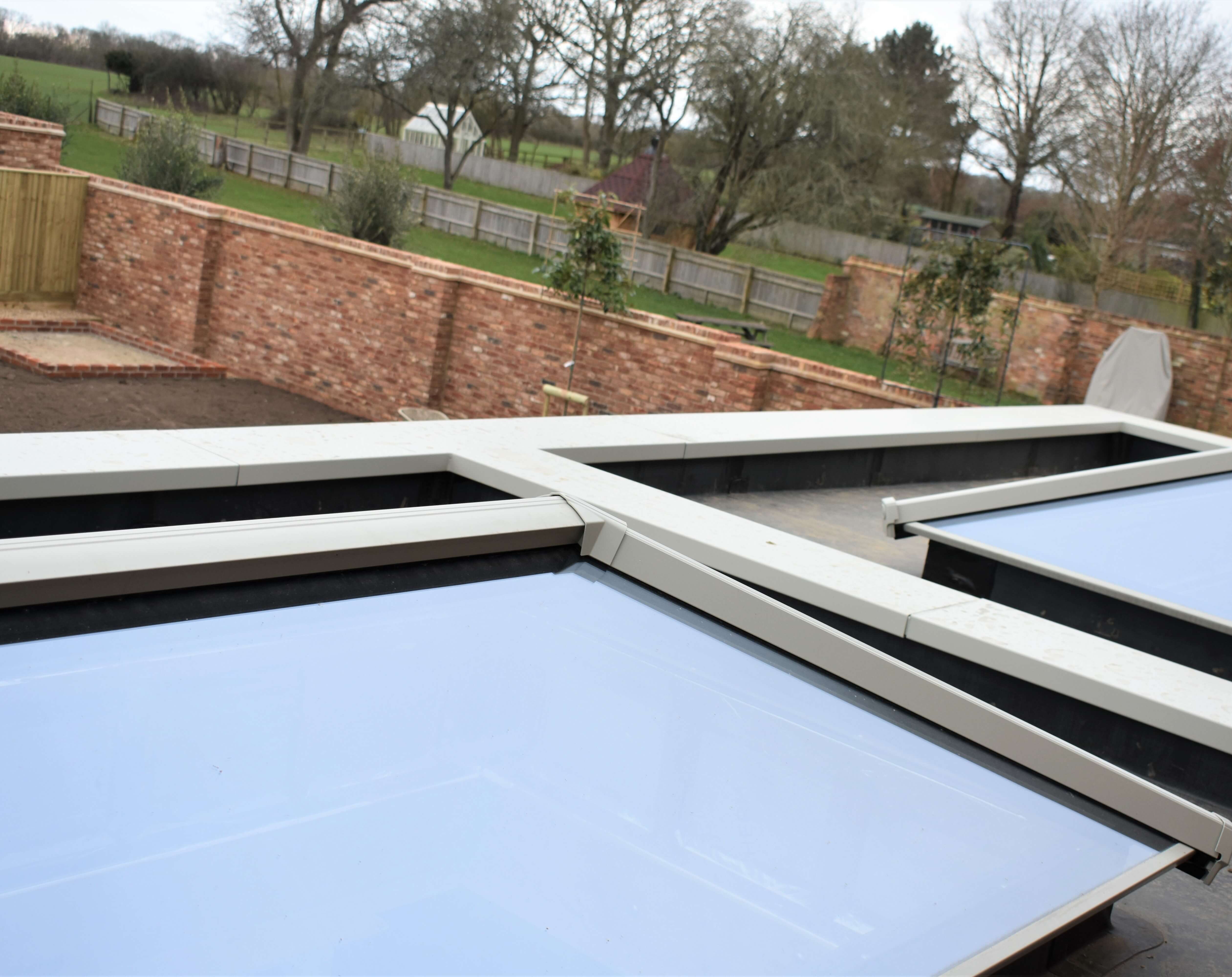 white aluminium roof capping