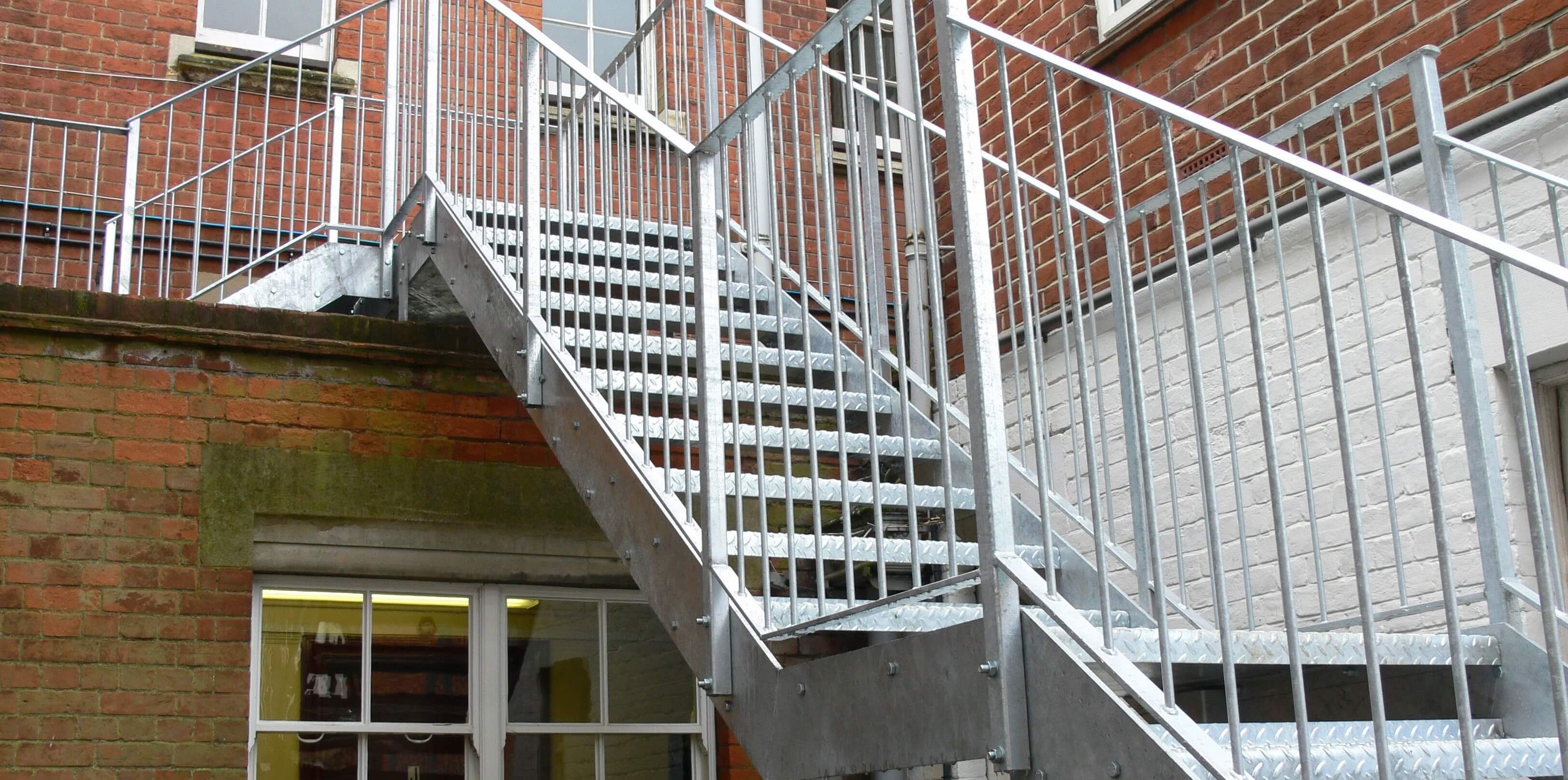 industrial galvanised external fire escape