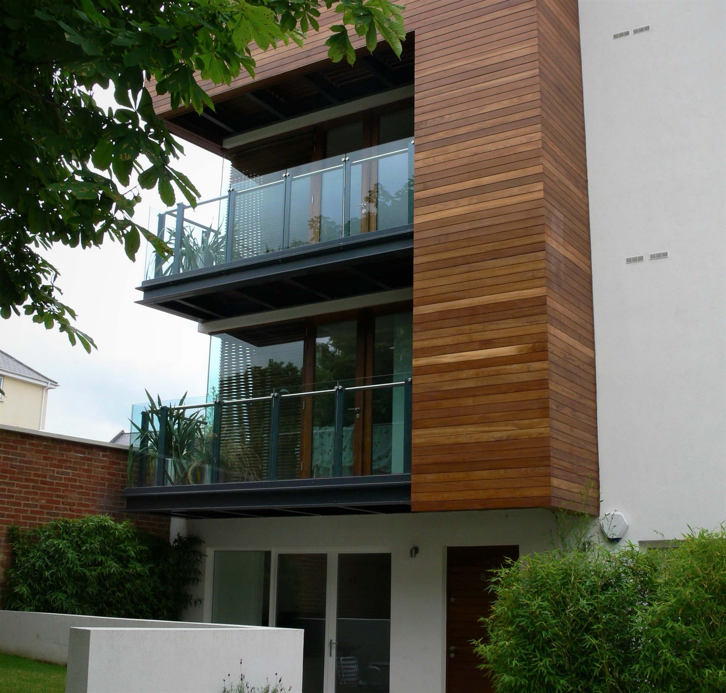 double balcony glass balustrade
