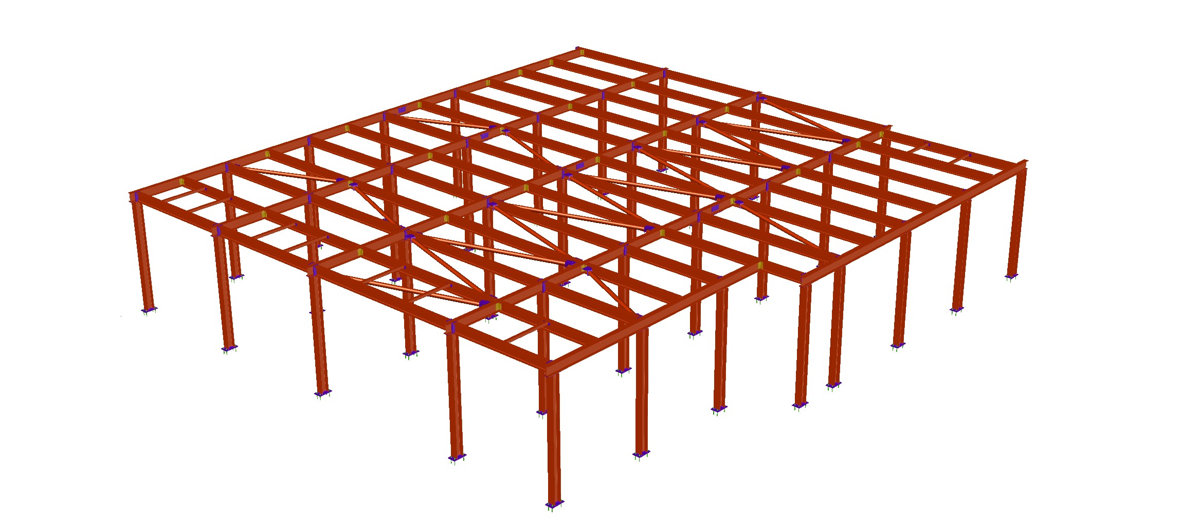CAD drawing model of a mezzanine