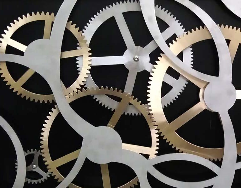 bespoke stainless steel brass cog system