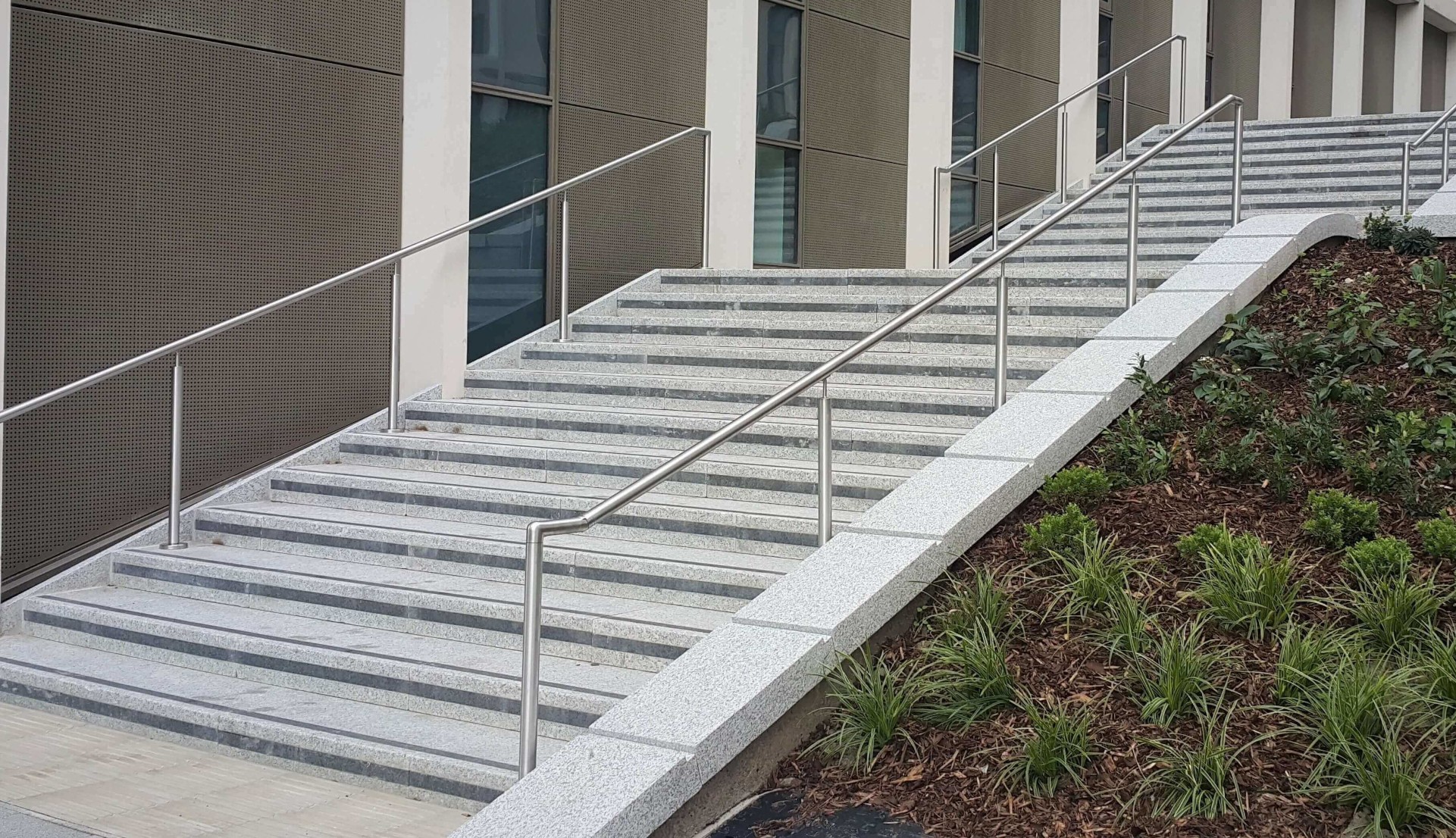external stainless steel handrail